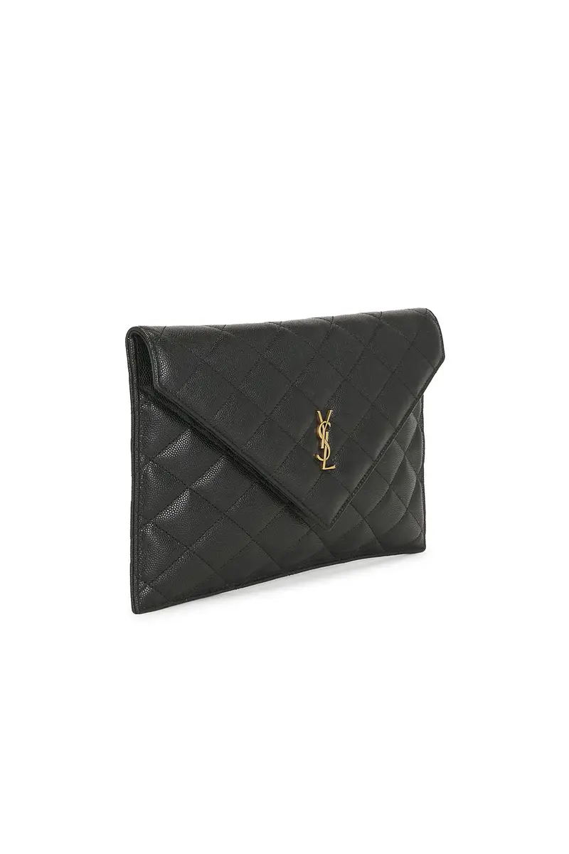 Saint Laurent Grain De Poudre Matelasse Pouch | Thumbnail 3