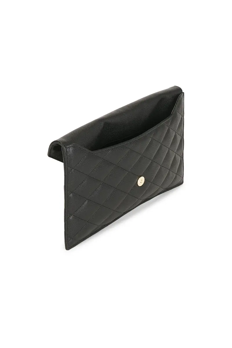 Saint Laurent Grain De Poudre Matelasse Pouch | Thumbnail 4