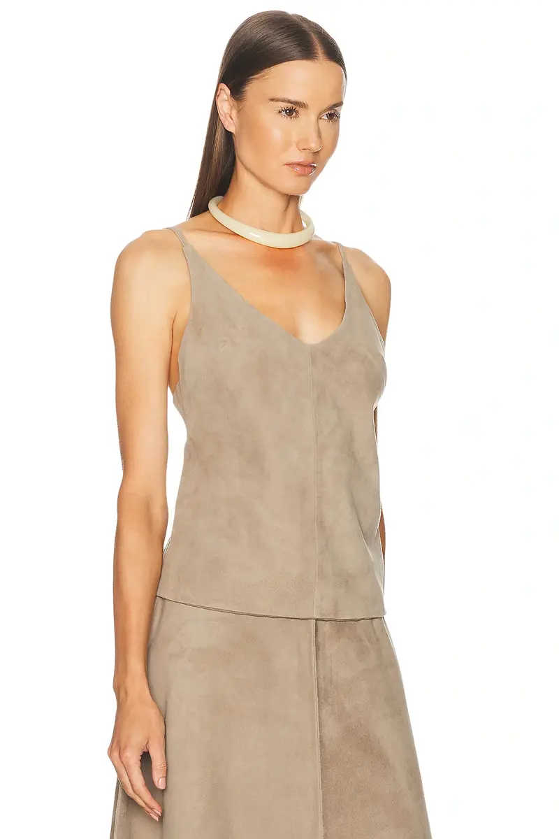 St. Agni Suede Low Back Tie Top | Thumbnail 2 St. Agni Suede Low Back Tie Top | Thumbnail 2