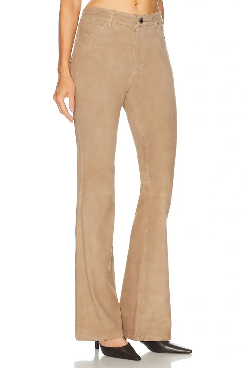 Sprwmn 5 Pocket Micro Suede Flare Pant | Thumbnail 2 Sprwmn 5 Pocket Micro Suede Flare Pant | Thumbnail 2
