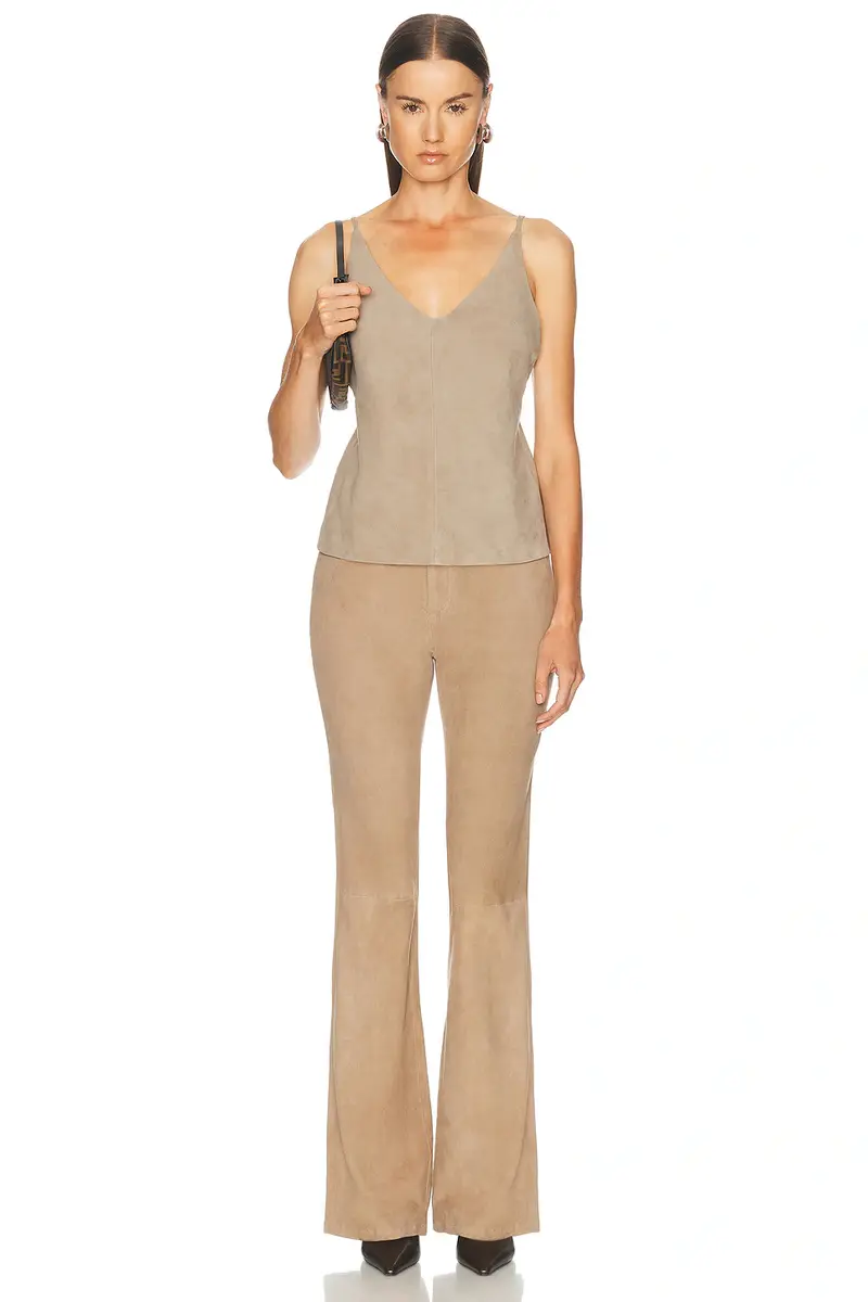 Sprwmn 5 Pocket Micro Suede Flare Pant | Thumbnail 5 Sprwmn 5 Pocket Micro Suede Flare Pant | Thumbnail 5