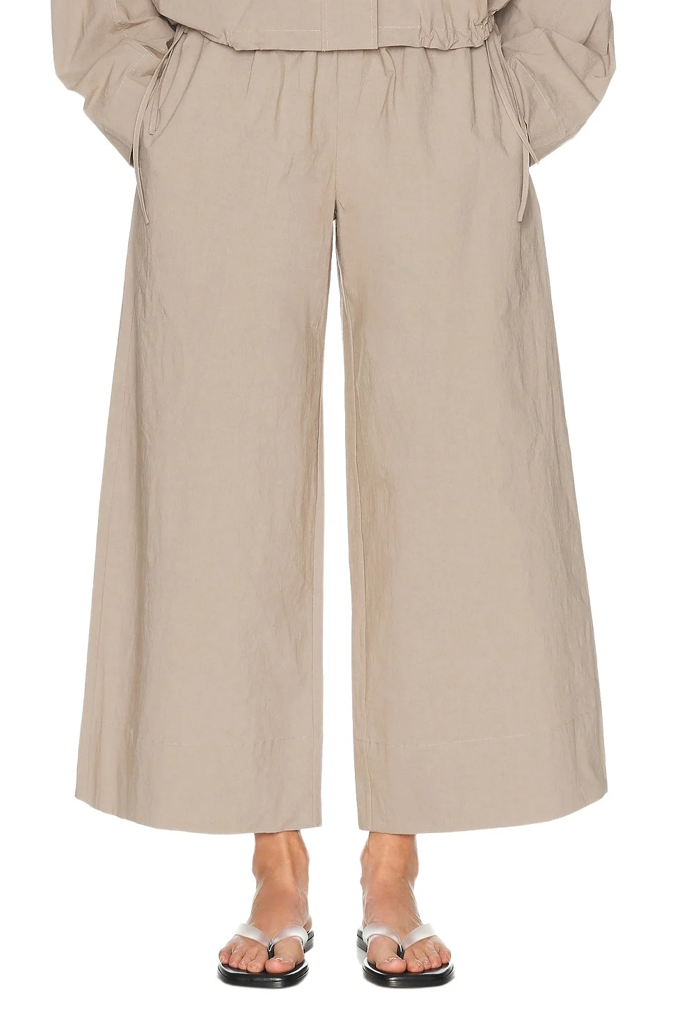 St. Agni Technical Cotton Cropped Drawstring Pant