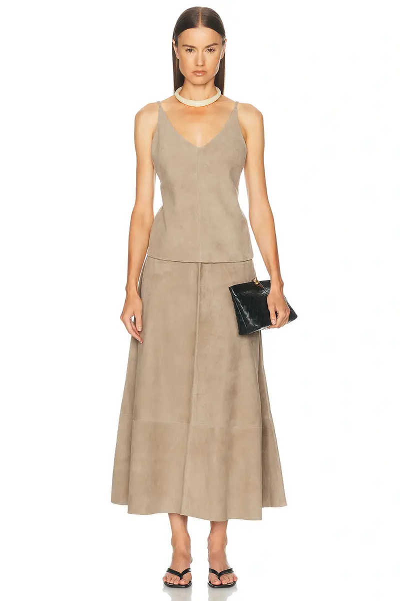 St. Agni Suede Circle Skirt | Thumbnail 6