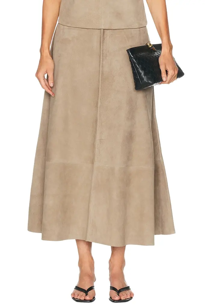 St. Agni Suede Circle Skirt