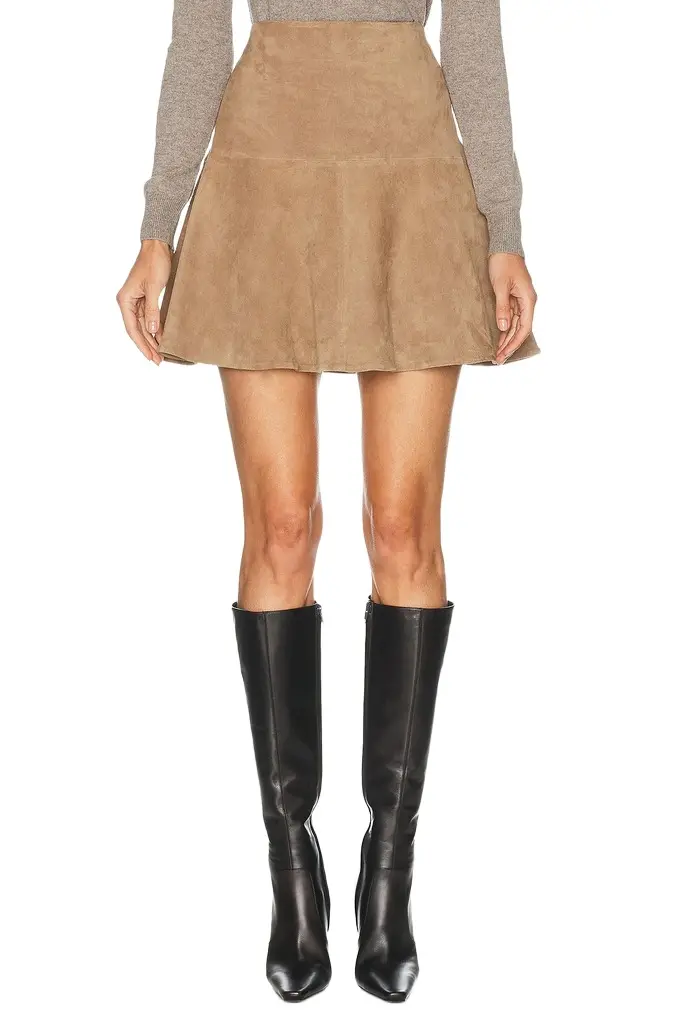 Sprwmn Jane Suede Skirt