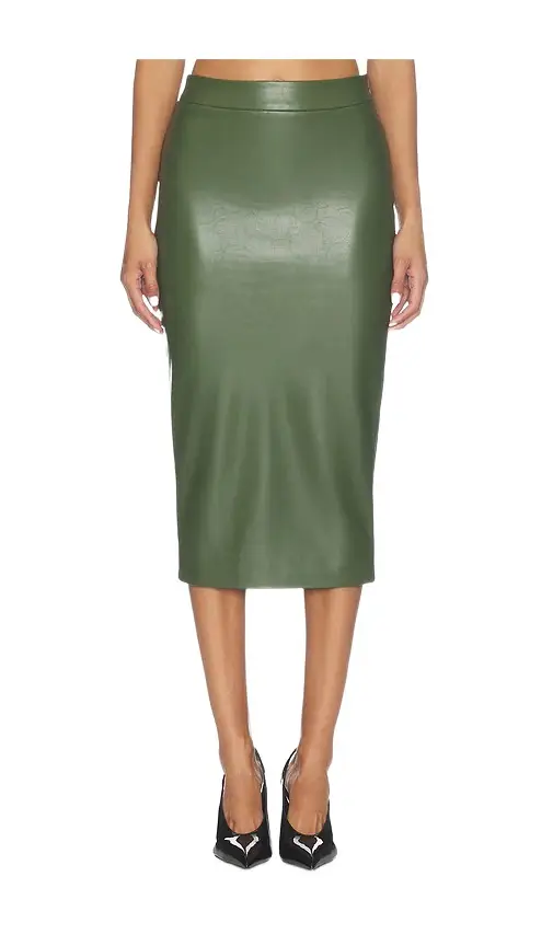 Naked Wardrobe Faux Leather Pencil Skirt | Image 1 Naked Wardrobe Faux Leather Pencil Skirt | Image 1