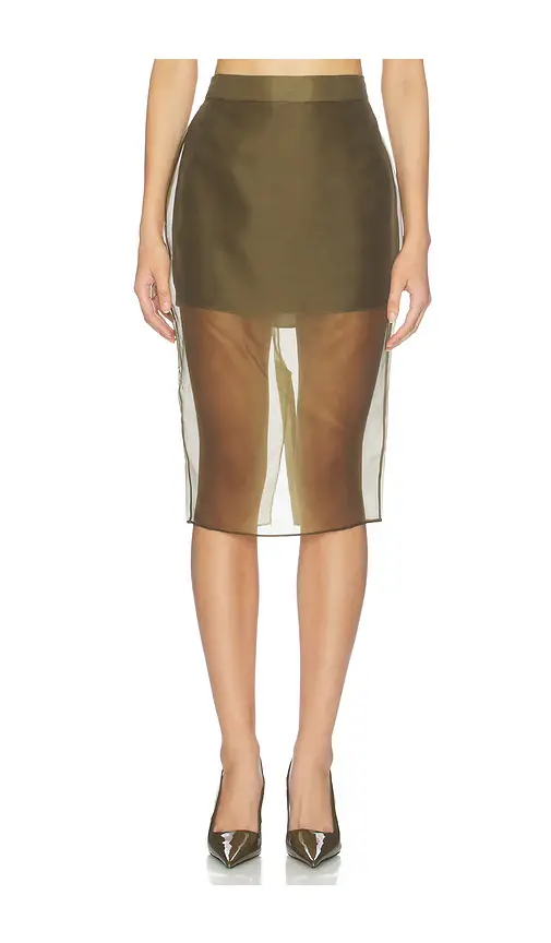 SEROYA Elda Silk Midi Skirt | Thumbnail 2 SEROYA Elda Silk Midi Skirt | Thumbnail 2