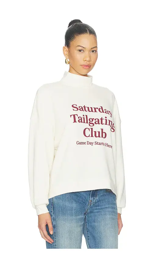 Sunny Somewhere Saturday Tailgating Club Mockneck Sweater | Thumbnail 2 Sunny Somewhere Saturday Tailgating Club Mockneck Sweater | Thumbnail 2