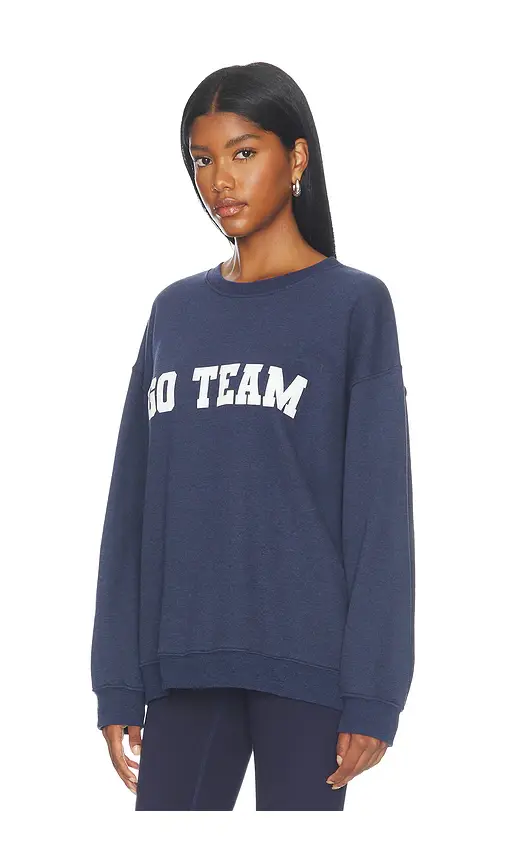 Sunny Somewhere Navy Go Team Oversized Crew Sweater | Thumbnail 2