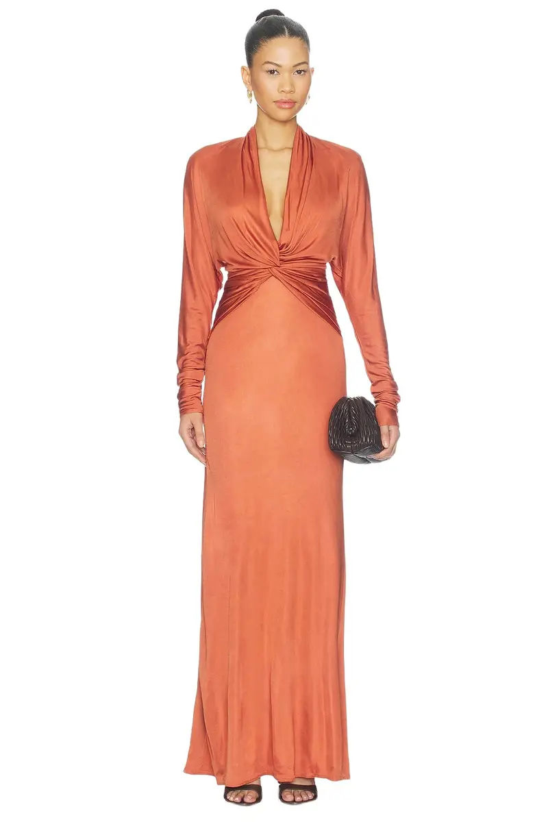 Misha Twist Jersey Longsleeve Dress