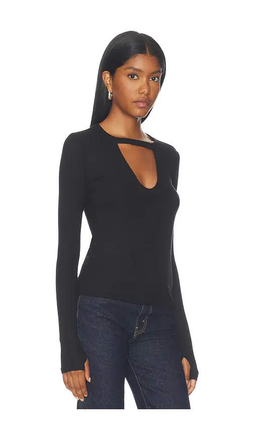 Michael Lauren Keplin Fitted Longsleeve With Cutout Double Line | Thumbnail 2 Michael Lauren Keplin Fitted Longsleeve With Cutout Double Line | Thumbnail 2