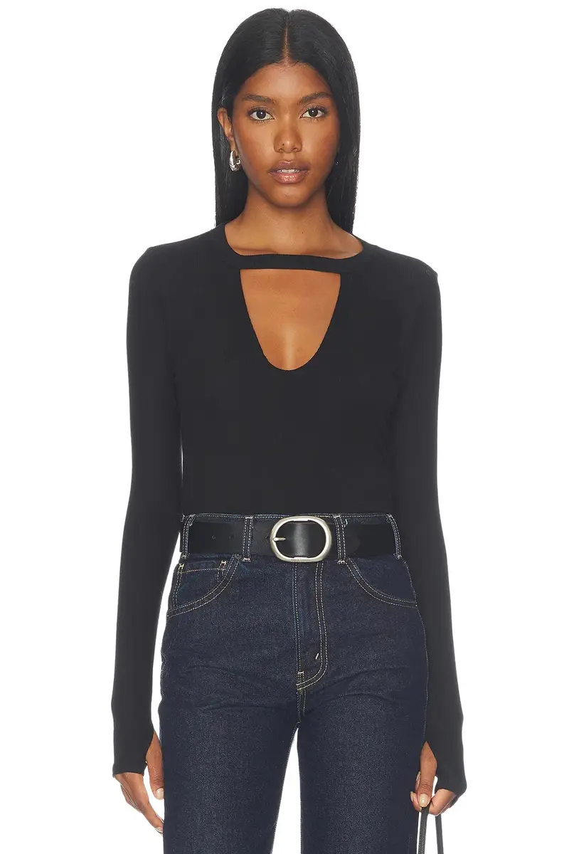 Keplin Fitted Longsleeve With Cutout Double Line
