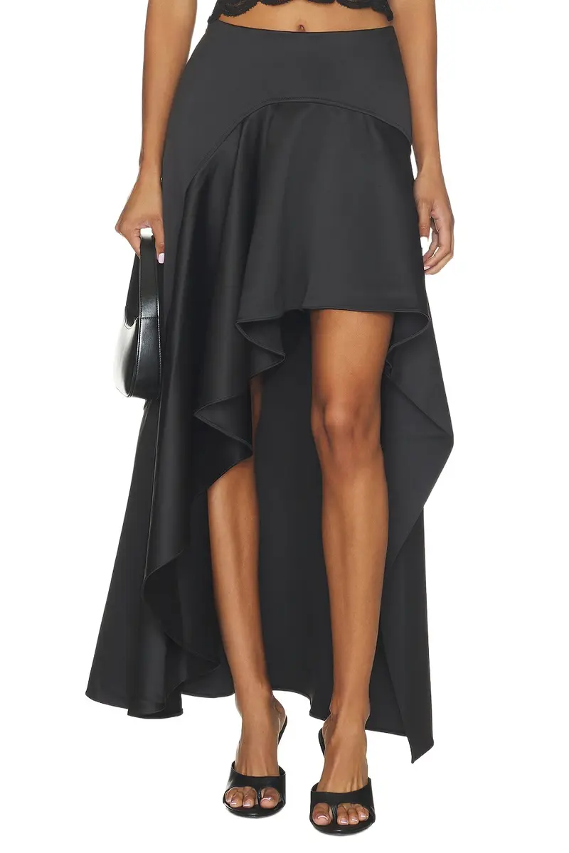 Alana Draped Satin Skirt