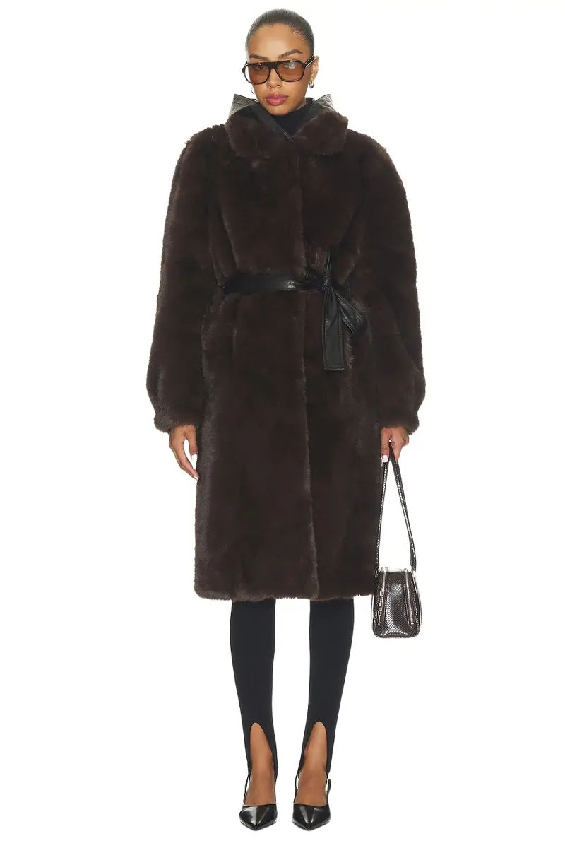 Penny Maxi Faux Fur Coat