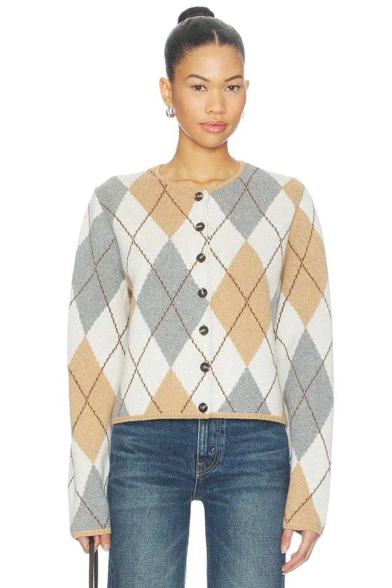 Aggie Merino Argyle Cardigan Aggie Merino Argyle Cardigan