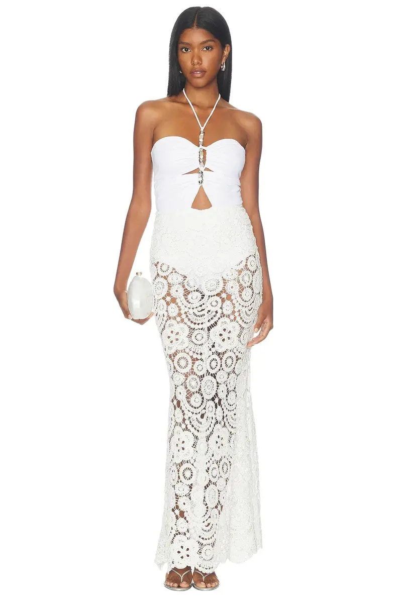 Gal Embroidery Maxi Dress