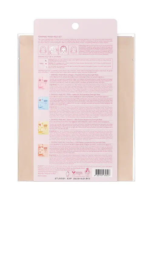 TONYMOLY Mask Melt Assorted Overnight Hydrogel Mask 4pc. | Thumbnail 2