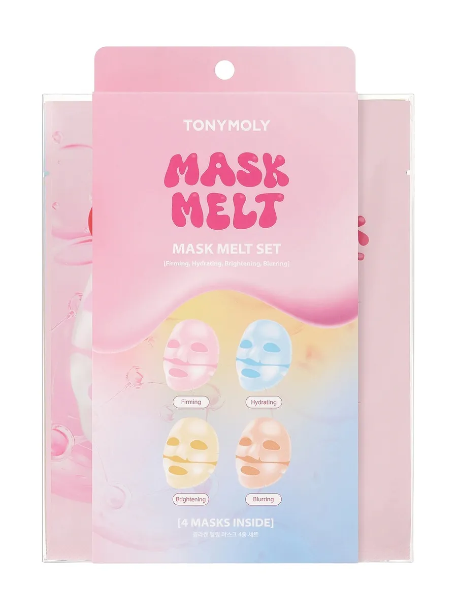 TONYMOLY Mask Melt Assorted Overnight Hydrogel Mask 4pc.