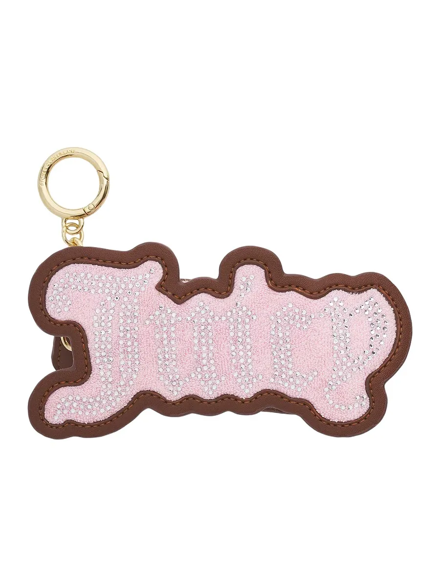 x Juicy Couture Juicy Rhinestone Logo Mini Pouch Bag Charm x Juicy Couture Juicy Rhinestone Logo Mini Pouch Bag Charm