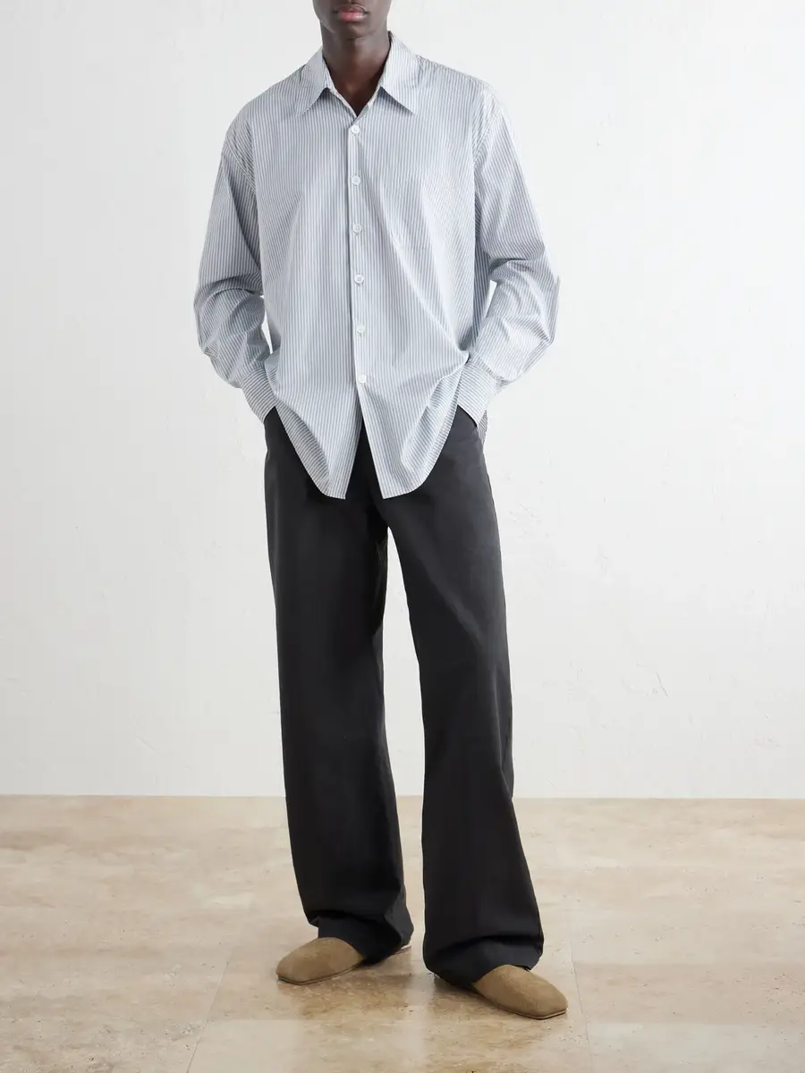 Our Legacy Above Striped Cotton-Poplin Shirt - Men | Thumbnail 2 Our Legacy Above Striped Cotton-Poplin Shirt - Men | Thumbnail 2