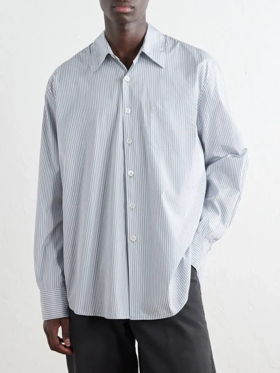 Our Legacy Above Striped Cotton-Poplin Shirt - Men | Thumbnail 3 Our Legacy Above Striped Cotton-Poplin Shirt - Men | Thumbnail 3