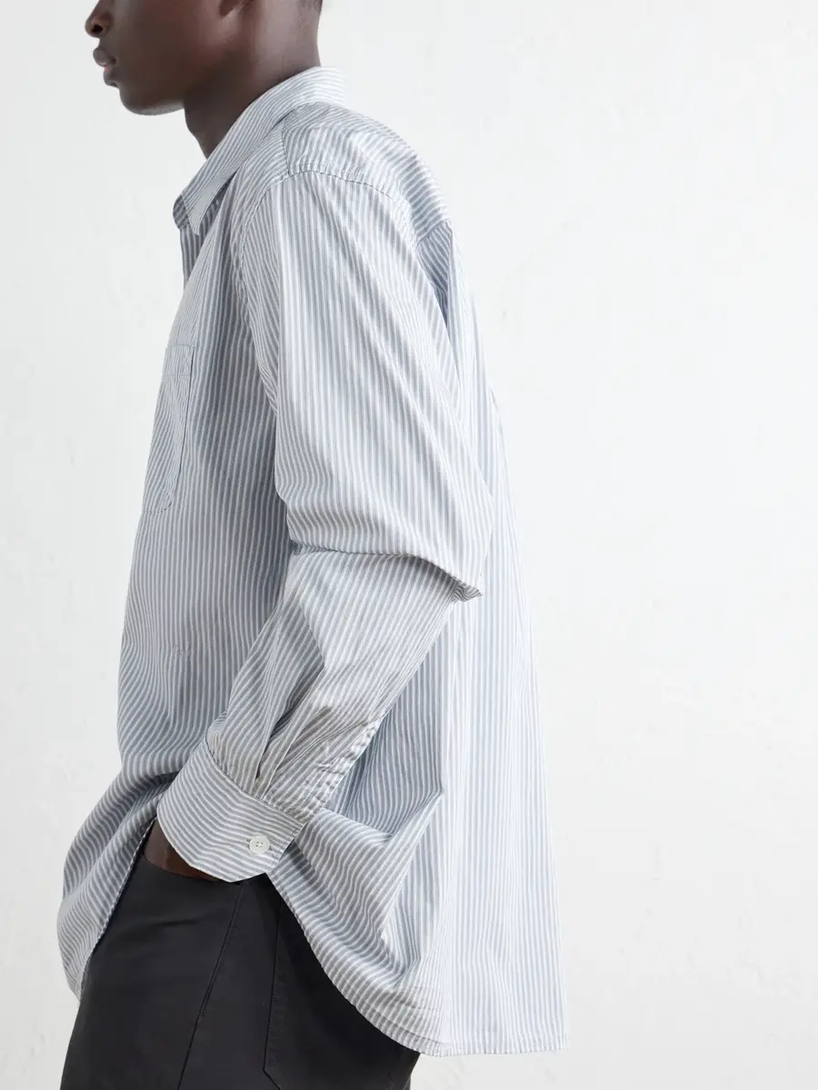 Our Legacy Above Striped Cotton-Poplin Shirt - Men | Thumbnail 5 Our Legacy Above Striped Cotton-Poplin Shirt - Men | Thumbnail 5