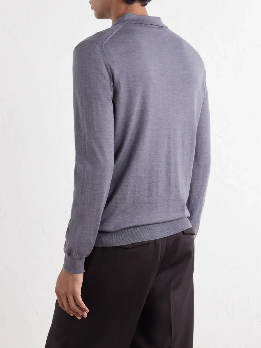 Slowear Zanone Slim-Fit Flexwool Polo Shirt - Men | Thumbnail 4