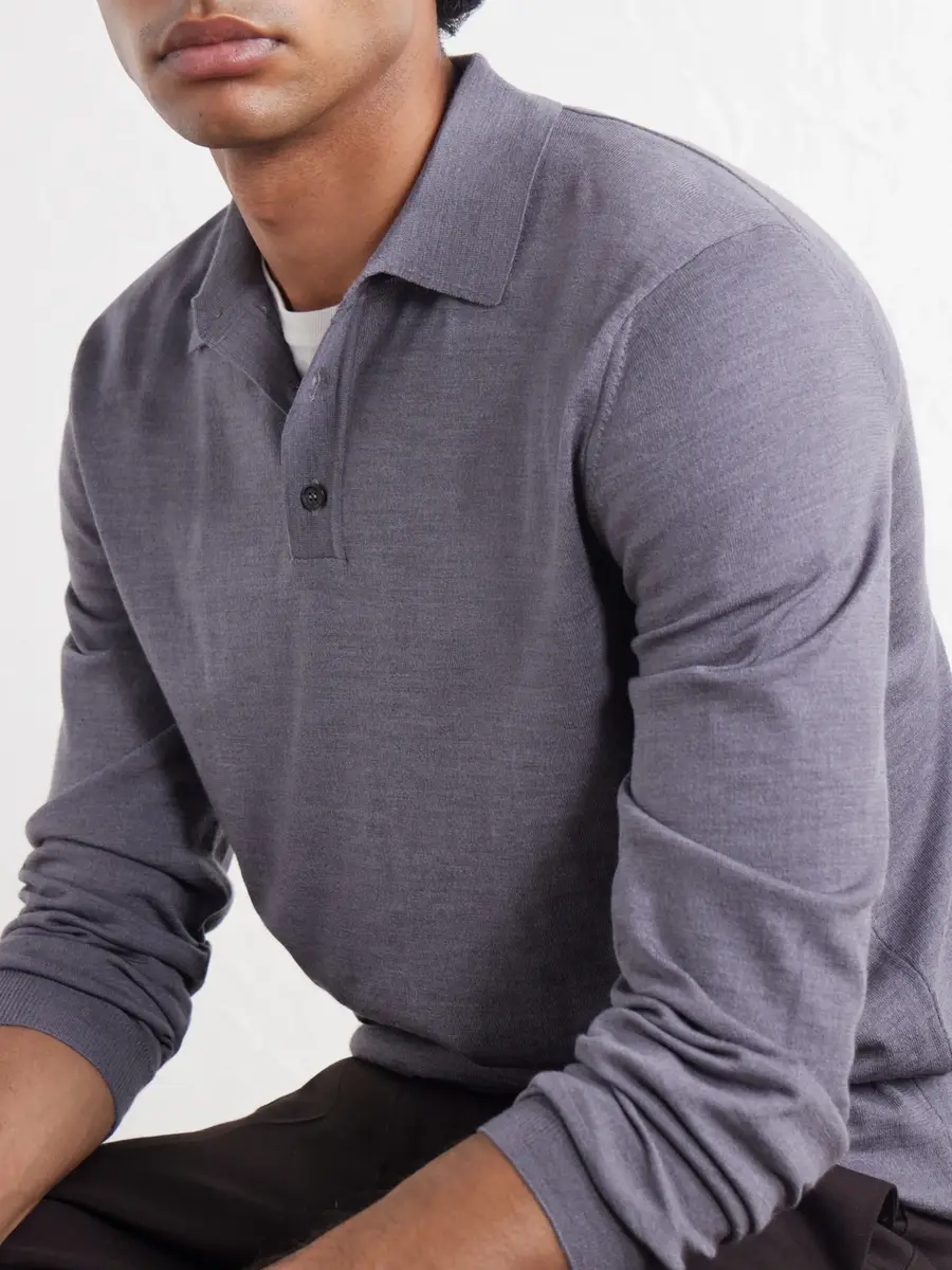 Slowear Zanone Slim-Fit Flexwool Polo Shirt - Men | Thumbnail 5