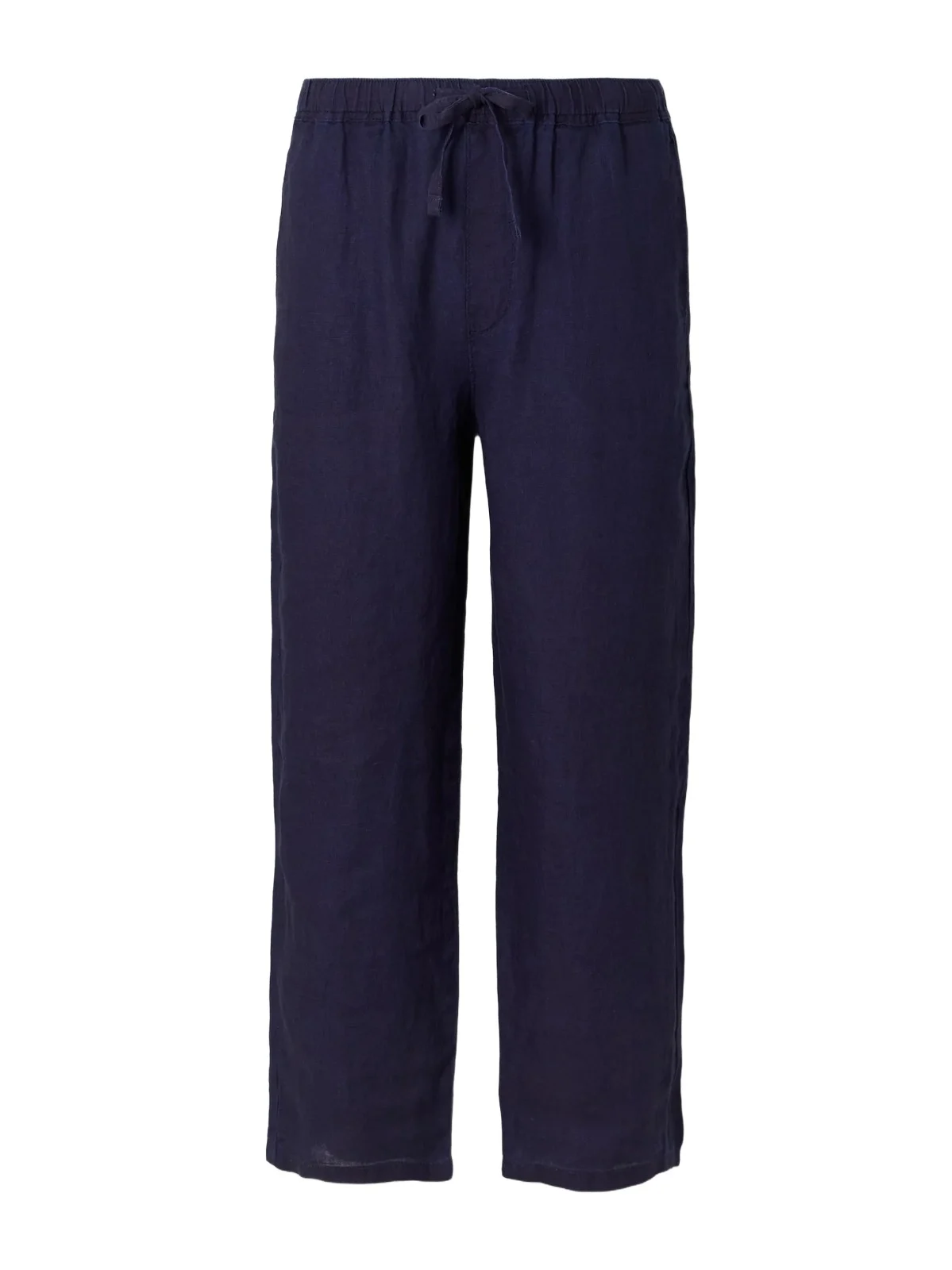Straight-Leg Linen Drawstring Trousers - Men Straight-Leg Linen Drawstring Trousers - Men