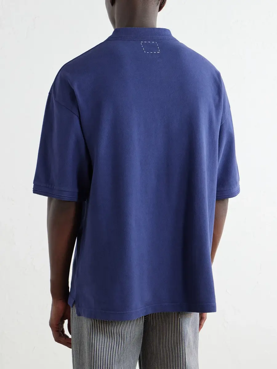 Visvim Mondo Weller Logo-Appliquéd Cotton-Piqué Polo Shirt - Men | Thumbnail 4 Visvim Mondo Weller Logo-Appliquéd Cotton-Piqué Polo Shirt - Men | Thumbnail 4