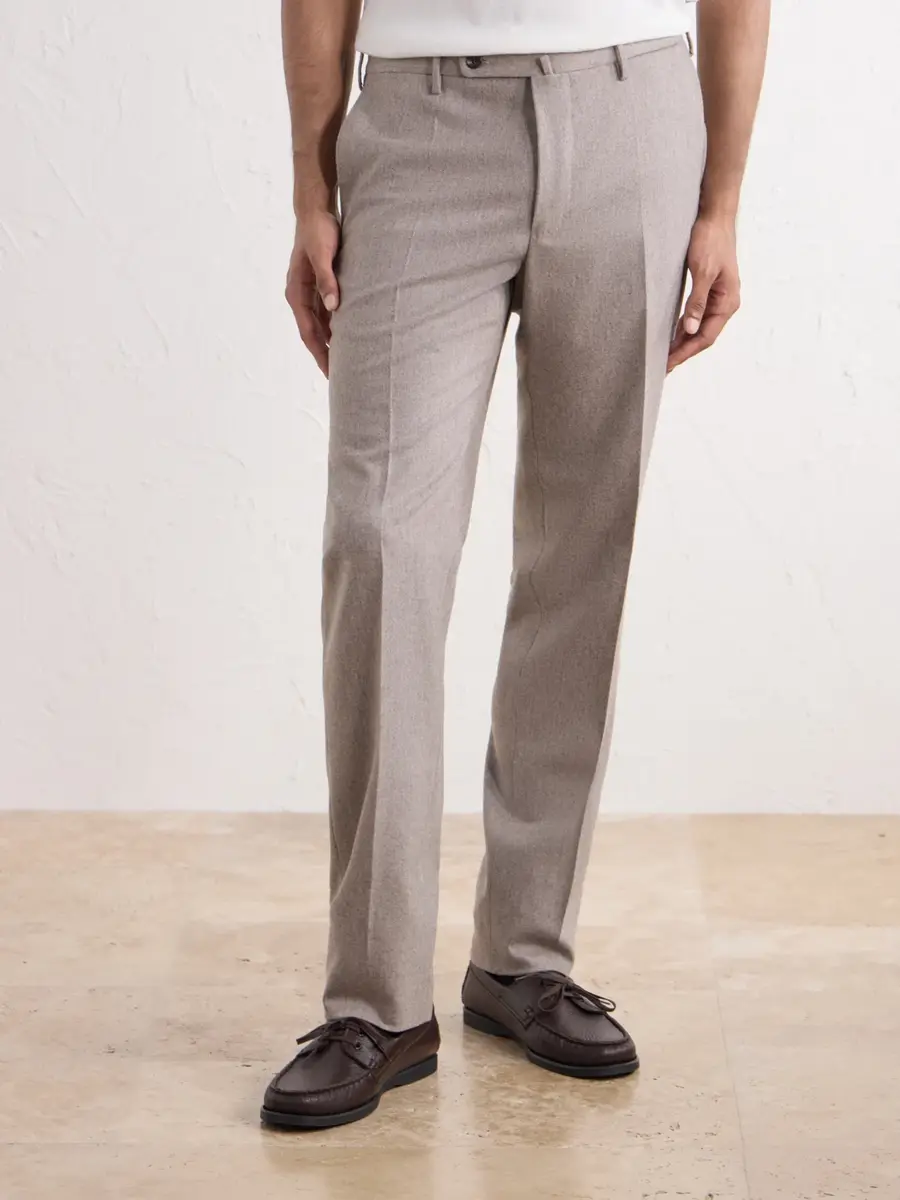 Slowear Incotex Straight-Leg Wool-Blend Flannel Trousers - Men | Thumbnail 3