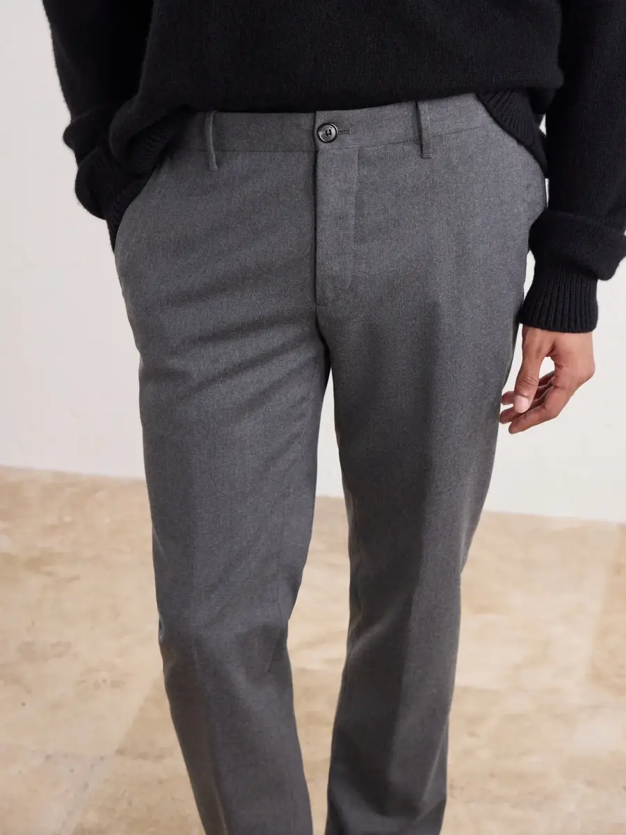 Slowear Straight-Leg Wool-Blend Tekno Flannel Trousers - Men | Thumbnail 6 Slowear Straight-Leg Wool-Blend Tekno Flannel Trousers - Men | Thumbnail 6