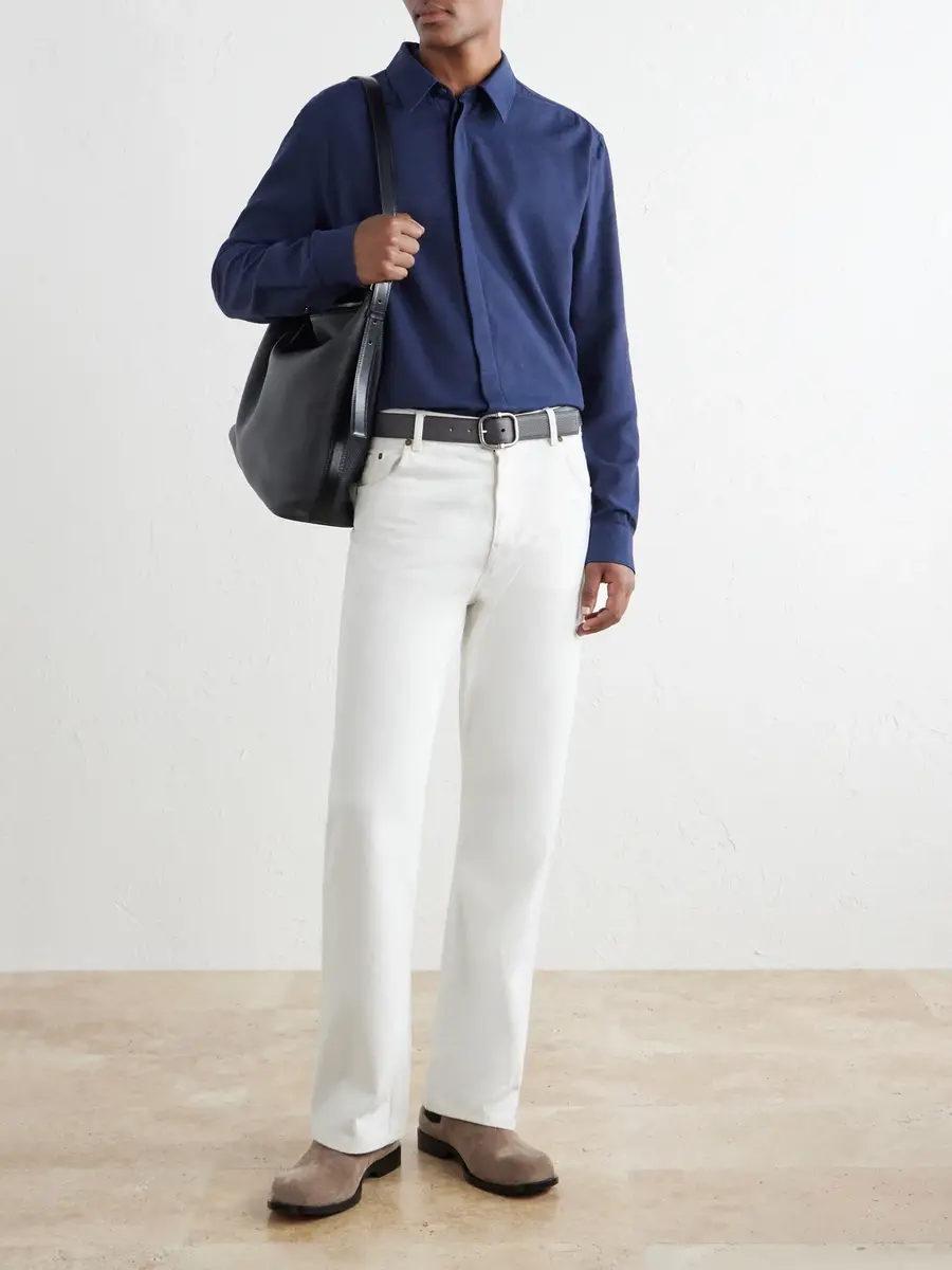 Gabriela Hearst Abbe Cotton and Cashmere-Blend Shirt - Men | Thumbnail 2 Gabriela Hearst Abbe Cotton and Cashmere-Blend Shirt - Men | Thumbnail 2