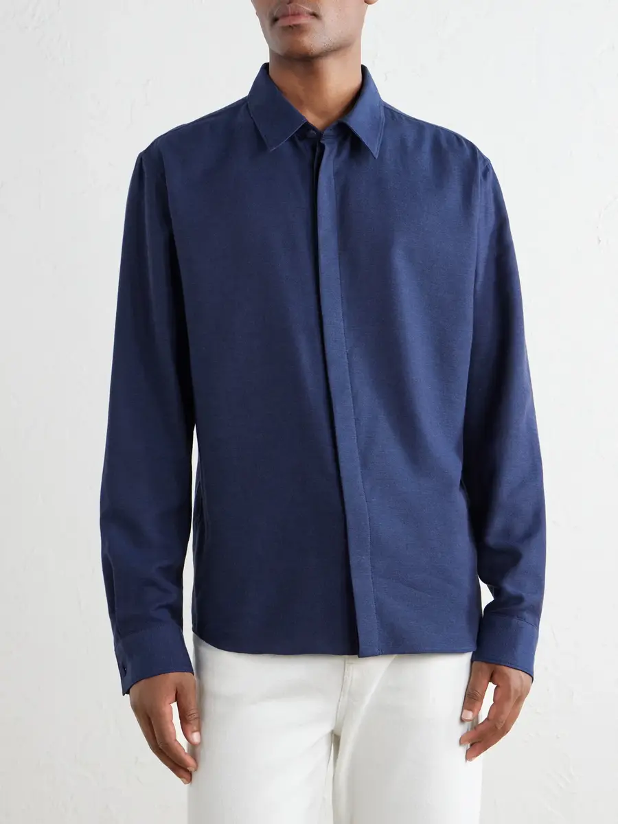 Gabriela Hearst Abbe Cotton and Cashmere-Blend Shirt - Men | Thumbnail 3 Gabriela Hearst Abbe Cotton and Cashmere-Blend Shirt - Men | Thumbnail 3