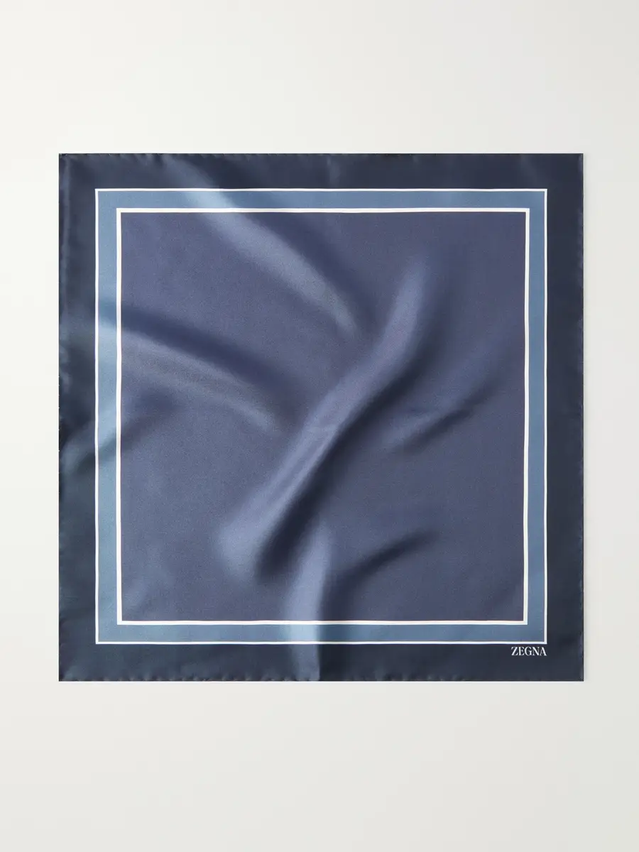 Zegna Printed Silk-Twill Pocket Square - Men | Thumbnail 3 Zegna Printed Silk-Twill Pocket Square - Men | Thumbnail 3
