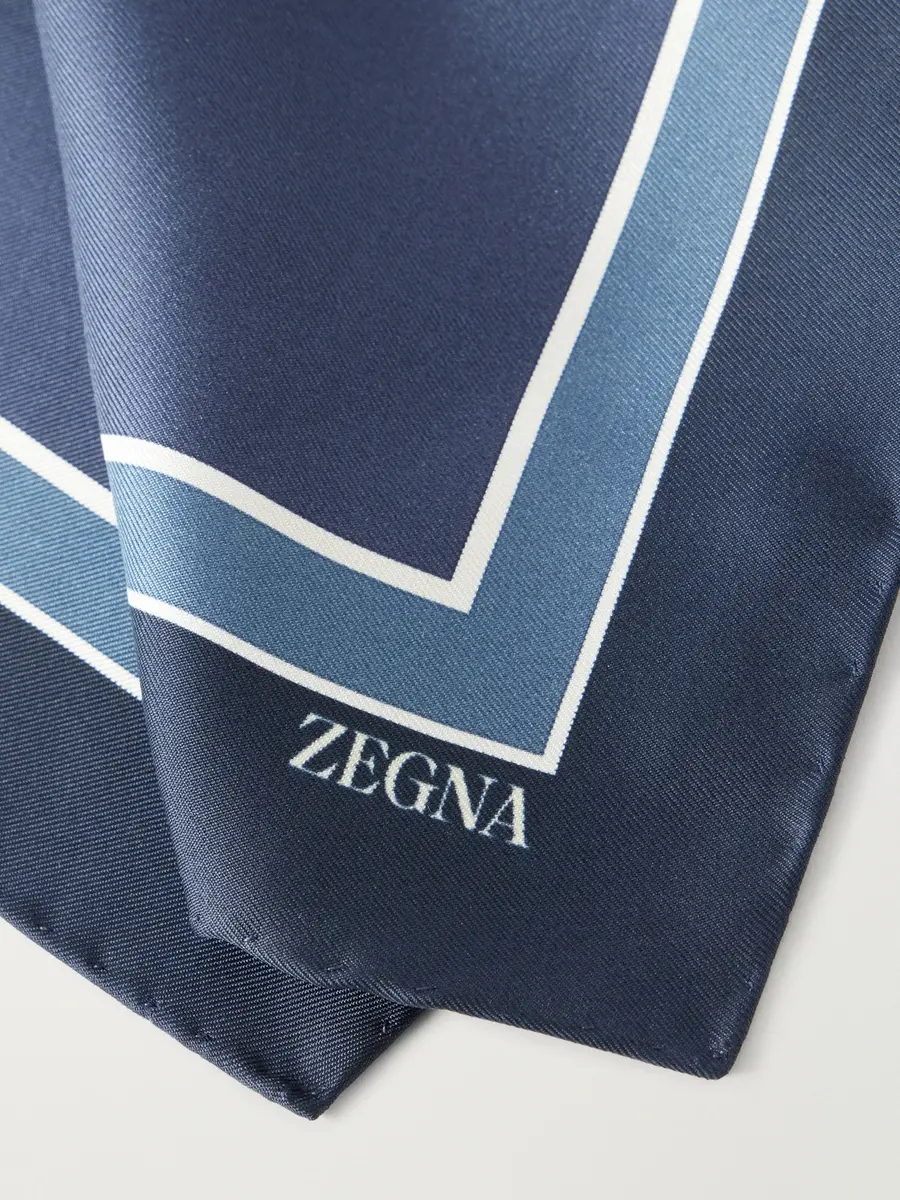 Zegna Printed Silk-Twill Pocket Square - Men | Thumbnail 4 Zegna Printed Silk-Twill Pocket Square - Men | Thumbnail 4