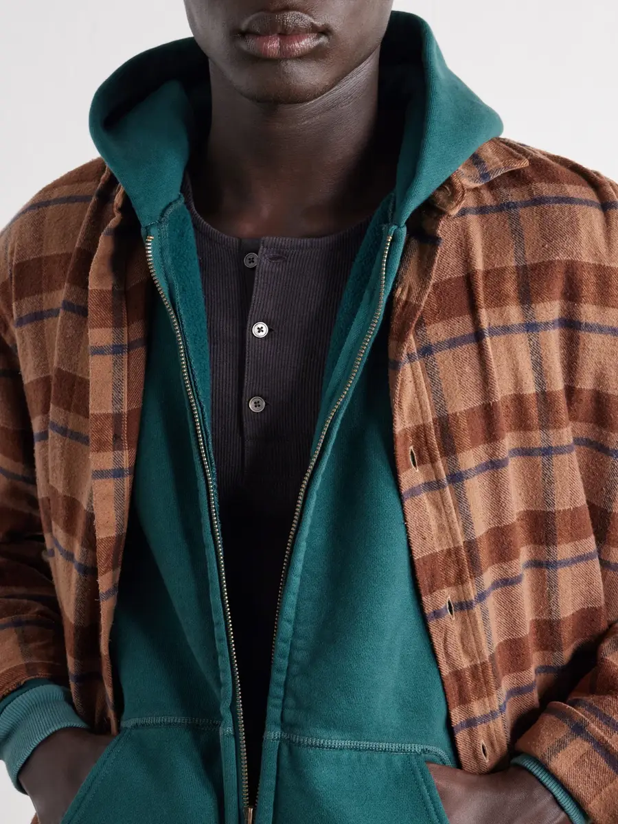 A.PRESSE Vintage Cotton-Jersey Zip-Up Hoodie - Men | Thumbnail 5 A.PRESSE Vintage Cotton-Jersey Zip-Up Hoodie - Men | Thumbnail 5