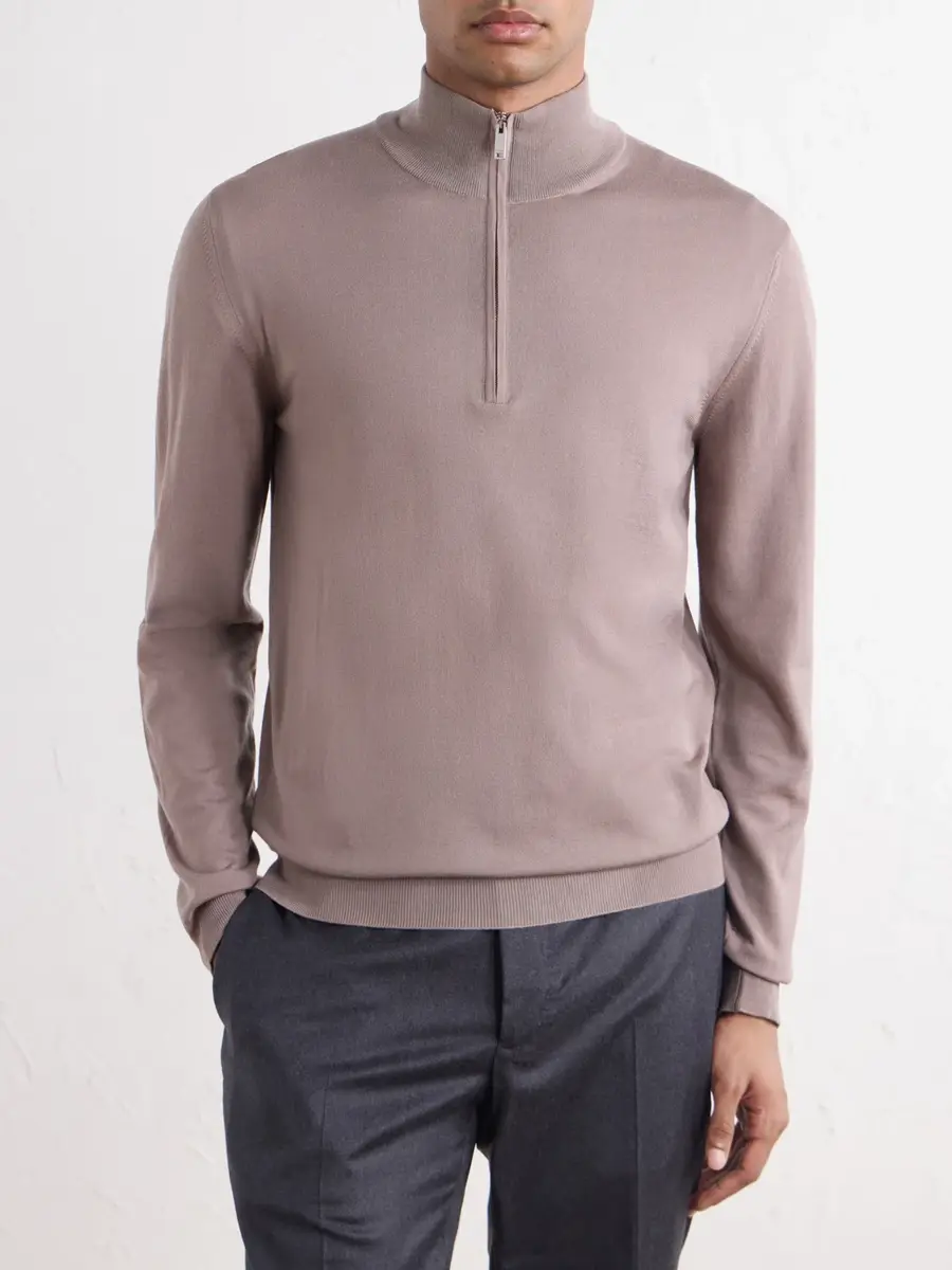Slowear Zanone Flexwool Half-Zip Sweater - Men | Thumbnail 3