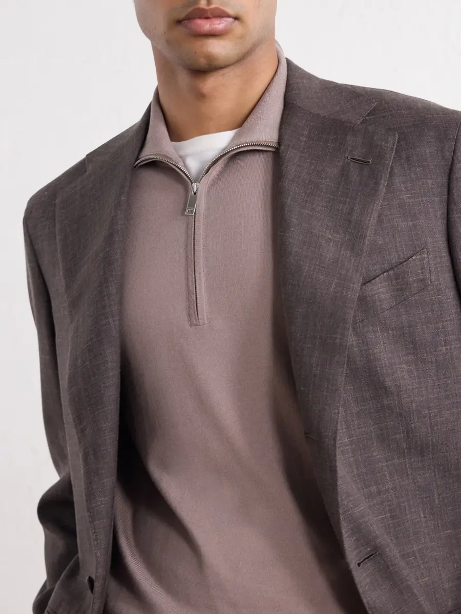 Slowear Zanone Flexwool Half-Zip Sweater - Men | Thumbnail 5
