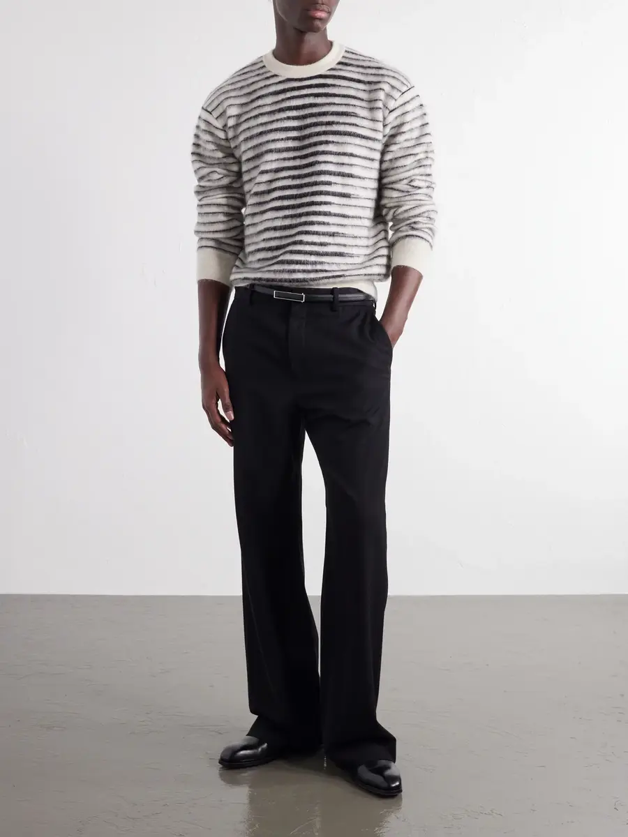 Tom Ford Striped Mohair-Blend Sweater - Men | Thumbnail 2 Tom Ford Striped Mohair-Blend Sweater - Men | Thumbnail 2