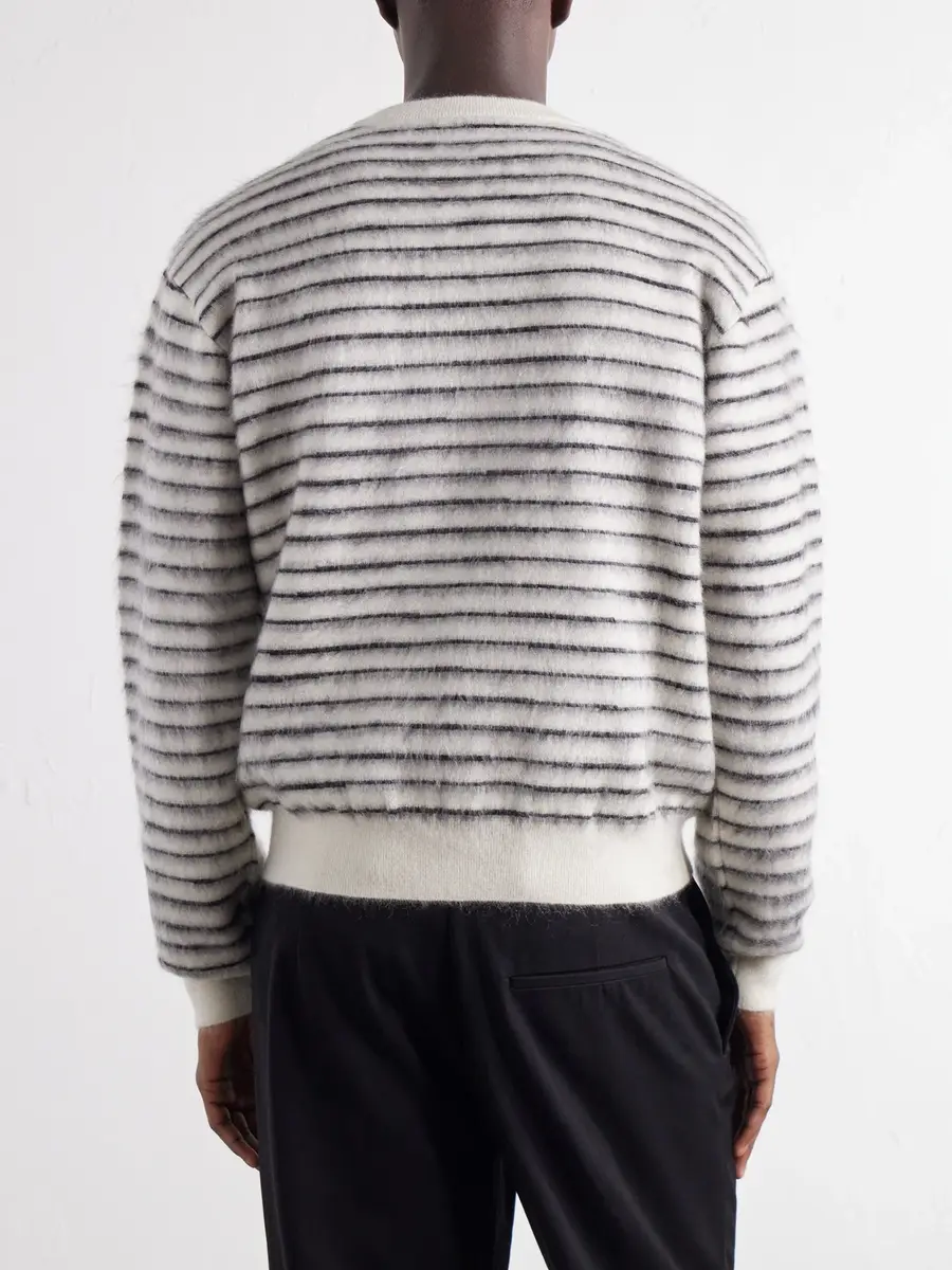 Tom Ford Striped Mohair-Blend Sweater - Men | Thumbnail 4 Tom Ford Striped Mohair-Blend Sweater - Men | Thumbnail 4