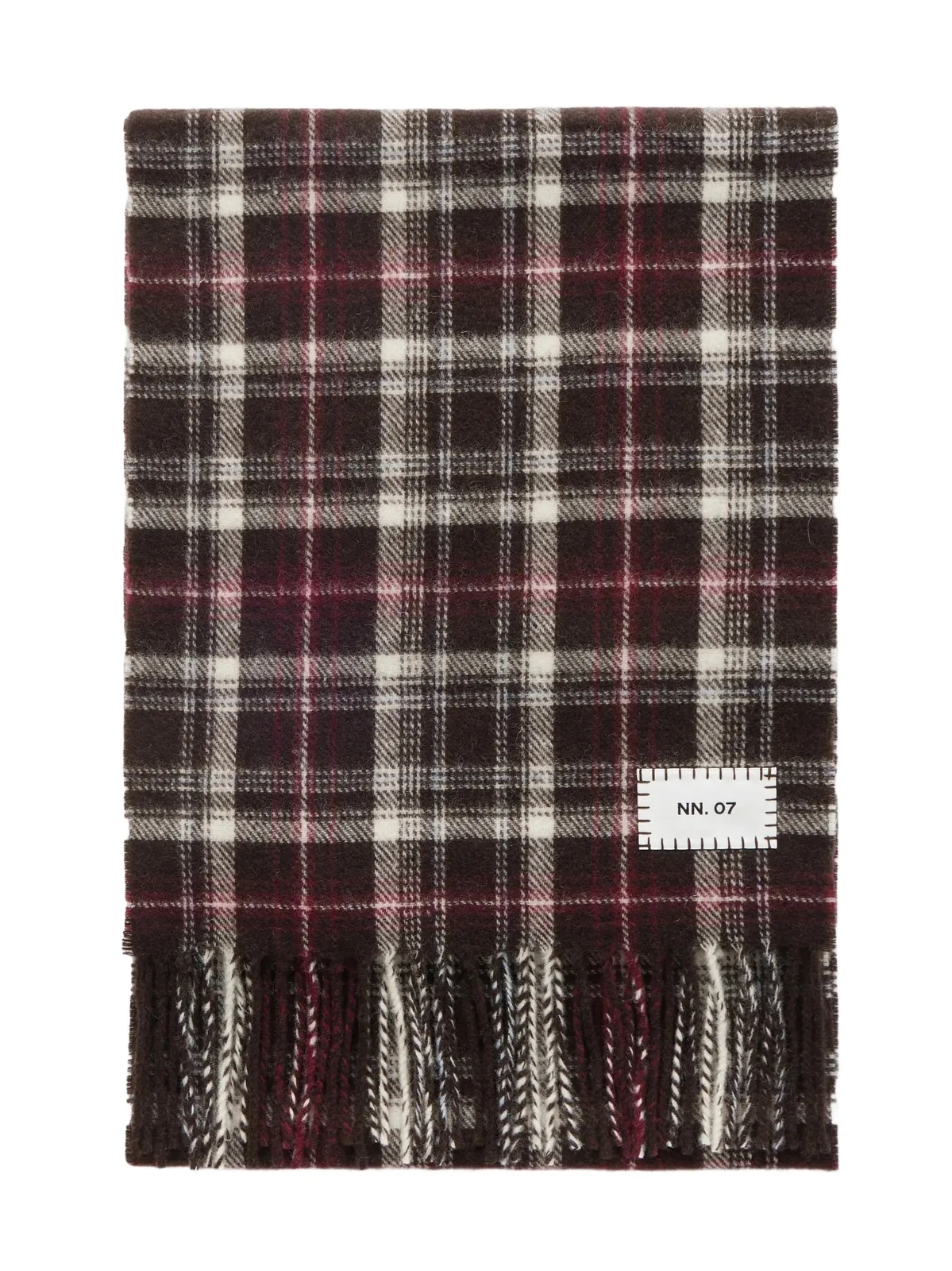 Checked Wool Scarf - Men Checked Wool Scarf - Men