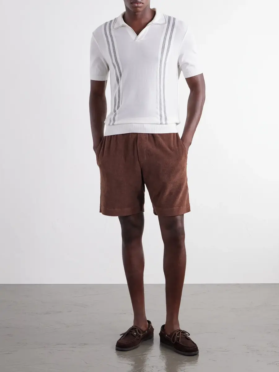 Orlebar Brown Straight-Leg Organic Cotton-Terry Shorts - Men | Thumbnail 2 Orlebar Brown Straight-Leg Organic Cotton-Terry Shorts - Men | Thumbnail 2