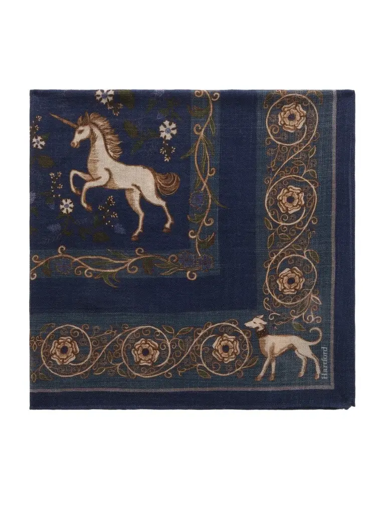 Hartford Printed Wool Scarf - Men | Image 1 Hartford Printed Wool Scarf - Men | Image 1