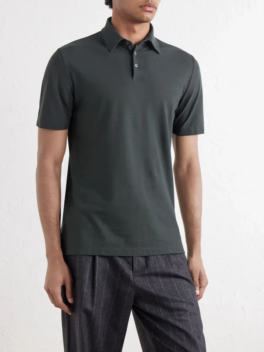 Slowear Zanone Cotton Polo Shirt - Men | Thumbnail 3 Slowear Zanone Cotton Polo Shirt - Men | Thumbnail 3