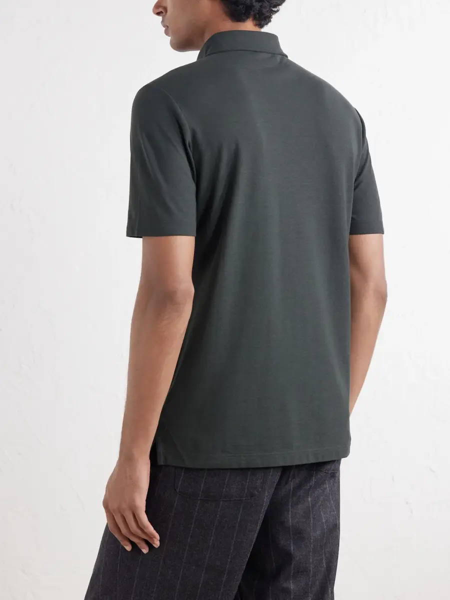 Slowear Zanone Cotton Polo Shirt - Men | Thumbnail 4 Slowear Zanone Cotton Polo Shirt - Men | Thumbnail 4