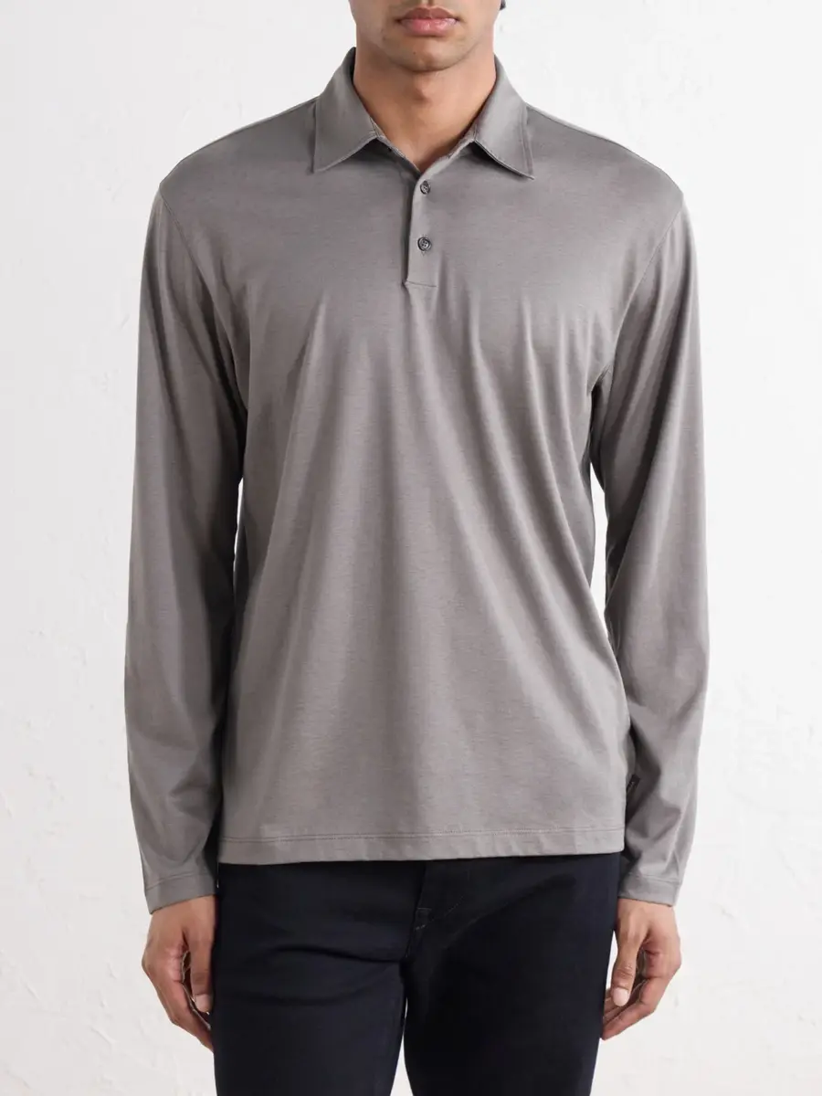 Slowear Zanone Cotton and Silk-Blend Jersey Polo Shirt - Men | Thumbnail 3 Slowear Zanone Cotton and Silk-Blend Jersey Polo Shirt - Men | Thumbnail 3