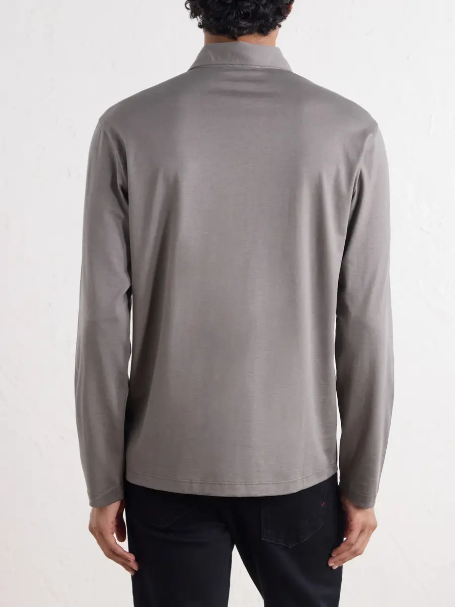 Slowear Zanone Cotton and Silk-Blend Jersey Polo Shirt - Men | Thumbnail 4 Slowear Zanone Cotton and Silk-Blend Jersey Polo Shirt - Men | Thumbnail 4