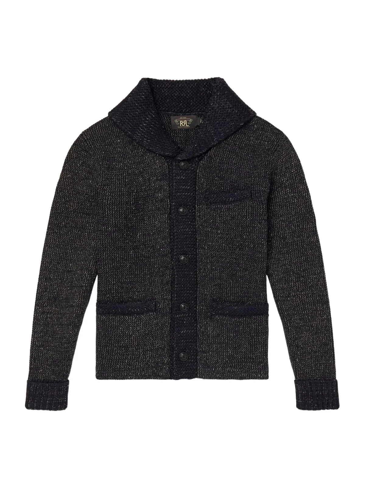 Shawl-Collar Mélange Wool, Cotton and Silk-Blend Cardigan - Men Shawl-Collar Mélange Wool, Cotton and Silk-Blend Cardigan - Men