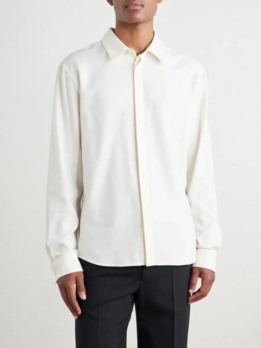 Gabriela Hearst Abbe Cotton and Cashmere-Blend Shirt - Men | Thumbnail 3 Gabriela Hearst Abbe Cotton and Cashmere-Blend Shirt - Men | Thumbnail 3